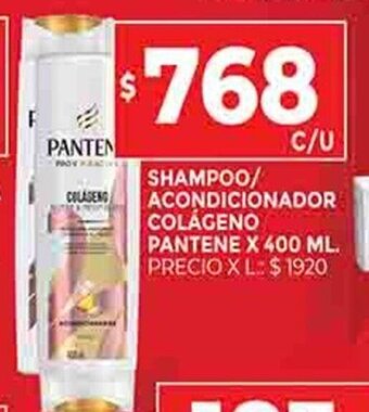 Shampoo / Acondicionador Colágeno Pantene x 400ml