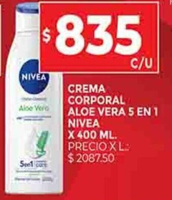 Supermercados DIA Crema Corporal Aloe Vera 5 en 1 Nivea x 400ml oferta