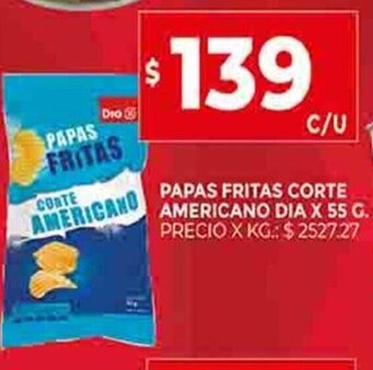 Supermercados DIA Papas Fritas Corte Americano Dia x 55g oferta