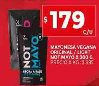Supermercados DIA Mayonesa Vegana Original / Light Not Mayo x 200g oferta