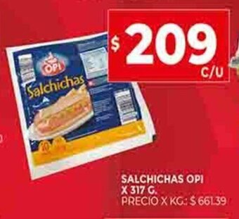 Supermercados DIA Salchichas Opi x 317g oferta