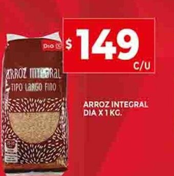 Supermercados DIA Arroz Integral Dia x 1kg oferta