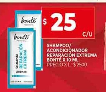 Supermercados DIA Shampoo / Acondicionador Reparación Extrema Bonte x 10ml oferta