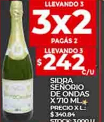 Supermercados DIA Sidra Senorio De Ondas x 710ml oferta