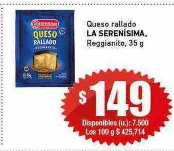 Cooperativa Obrera Queso rallado la serenisima reggianito oferta