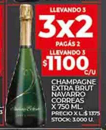 Supermercados DIA Champagne Extra Brut Navarro Correas x 750ml oferta
