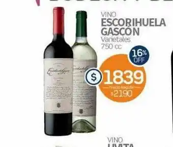 Alvear Vino escorihuela gascon varietales 750 cc oferta