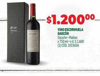 Makro Vino escorihuela gascón oferta