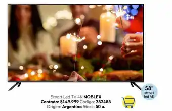 Coppel Smart led tv 4k noblex oferta