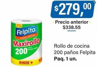 Supermercados Damesco Rollo de cocina 200 paños felpita oferta