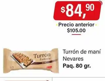 Supermercados Damesco Turrón de maní nevares oferta