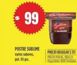 Supermercados Vea Postre sublime varios sabores pot-. oferta