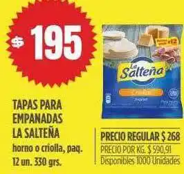 Supermercados Vea Tapas para empanadas la salteña horno o criolla paq. oferta