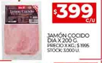 Supermercados DIA Jamón Cocido Dia x 200g oferta