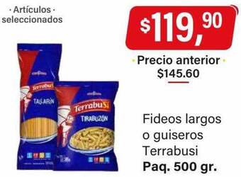 Supermercados Damesco Fideos largos o guiseros terrabusi oferta
