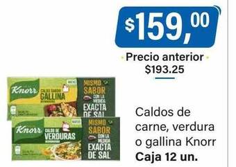 Supermercados Damesco Caldos de carne verdura o gallina knorr oferta