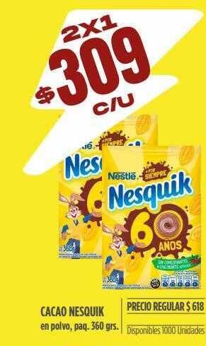 Supermercados Vea Cacao nesquik en polvo paq. oferta