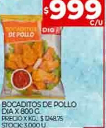 Supermercados DIA Bocaditos de Pollo Dia x 800g oferta