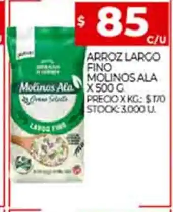 Supermercados DIA Arroz Largo Fino Molinos Ala x 500g oferta