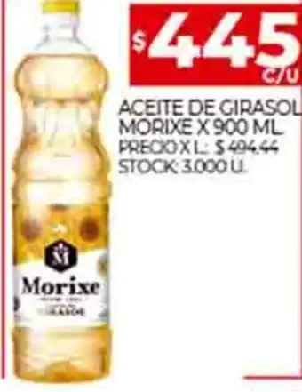 Supermercados DIA Aceite de Girasol Morixe x 900ml oferta
