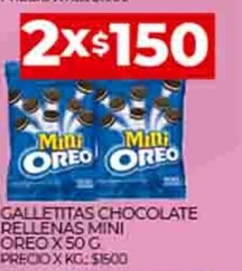 Supermercados DIA Galletitas Chocolate Rellenas Mini Oreo x 50 g. oferta
