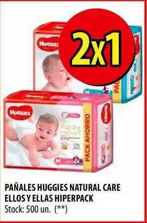 Punto Mayorista Huggies Pañales Natural Care Ellos Y Ellas Hiperpack oferta