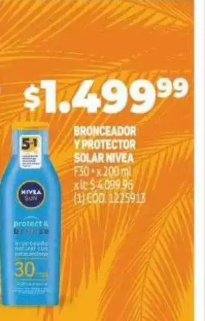 Makro Bronceador y protector solar nivea oferta