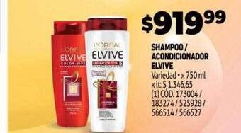 Makro Shampoo acondicionador elvive oferta