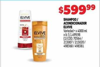 Makro Shampoo acondicionador elvive oferta