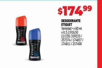Makro Desodorante etiquet oferta