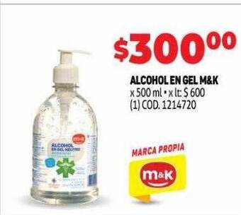 Makro Alcohol en gel m&k oferta