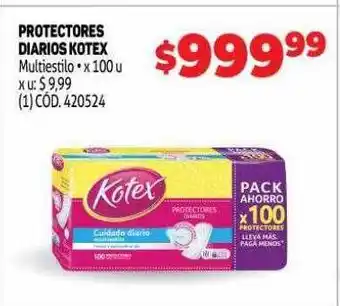 Makro Protectores diarios kotex oferta