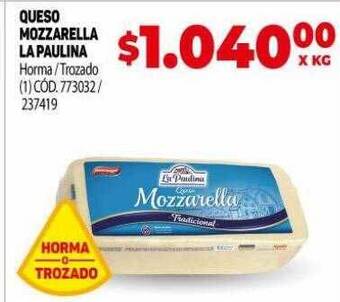 Makro Queso mozzarella la paulina oferta