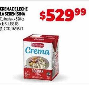 Makro Crema de leche la serenisima oferta