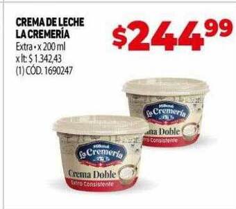 Makro Crema de leche la cremeria oferta