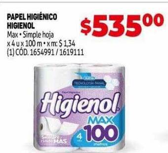 Makro Papel higiénico higienol oferta