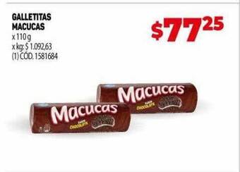 Makro Galletitas macucas oferta