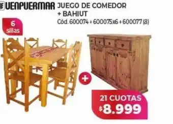 Naldo Lombardi Venpuermar juego de comedor + bahiut oferta