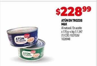 Makro Atún en trozos m&k oferta