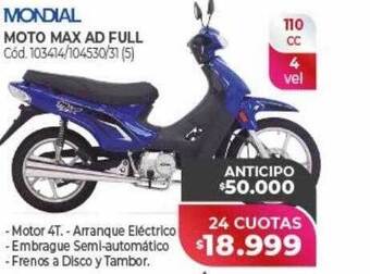 Naldo Lombardi Mondial moto max ad full oferta