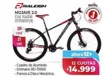 Naldo Lombardi Raleigh mojave 2.0 oferta
