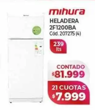 Naldo Lombardi Mihura heladera 2f1200ba oferta