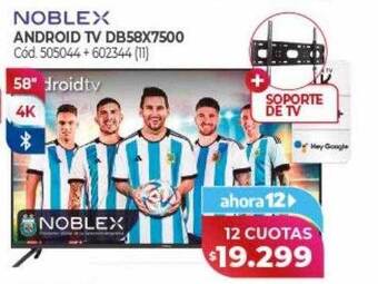 Naldo Lombardi Noblex android tv db58x7500 oferta