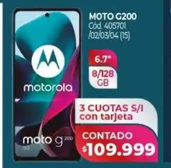 Naldo Lombardi Moto g200 motorola oferta