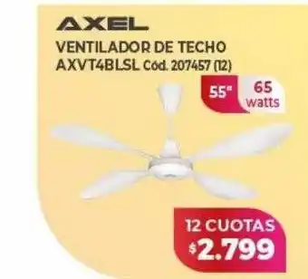 Naldo Lombardi Axel ventilador de techo axvt4blsl oferta