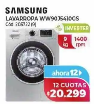 Naldo Lombardi Samsung lavarropa ww90j541ogs oferta