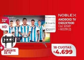Naldo Lombardi Noblex android tv dr32x7000 oferta