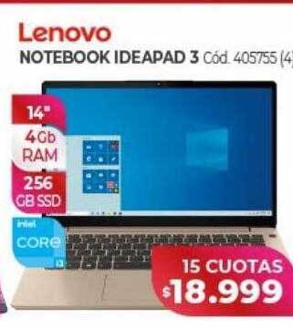 Naldo Lombardi Lenovo notebook ideapad 3 oferta