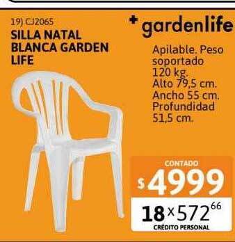 Cetrogar Silla natal blanca garden life oferta