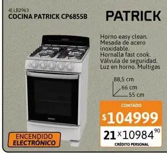 Cetrogar Cocina patrick cp6855b oferta
